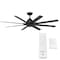 Wac Mocha XL Indoor and Outdoor 8-Blade Smart Ceiling Fan 66in Matte Black with Remote Control, 120 V F-064 - alternate 3